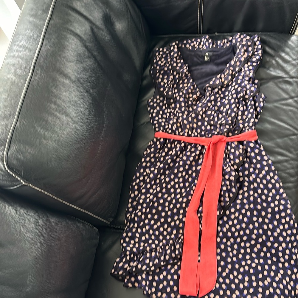 HM Beautiful polko dot dress/navy (pre-own)